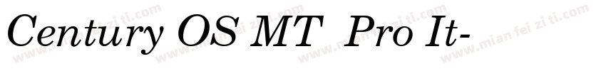 Century OS MT Pro It字体转换